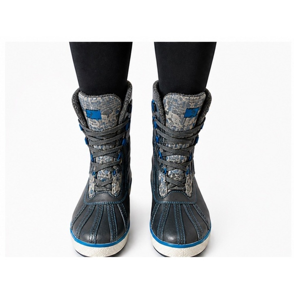 UGG Adirondack Winter Boots Women's 6 Waterproof Insulated‎ Lace-Up Blue Gray